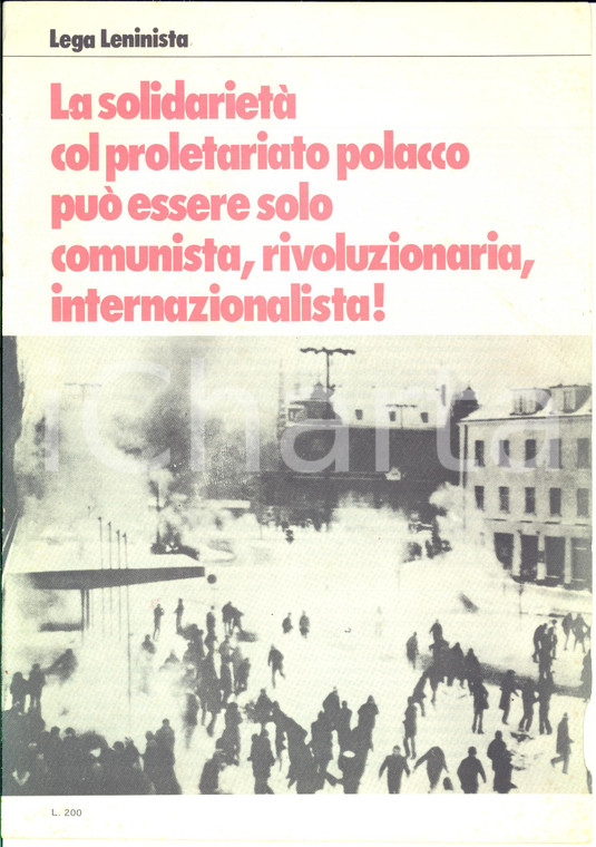 1982 SAVONA LEGA LENINISTA Solidarietà con il proletariato polacco - Rivista