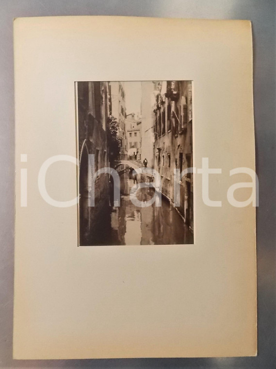 1935 VENEZIA Veduta di un canale *Foto ANIMATA con passepartout 24x34 cm