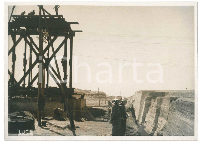 1941 WW2 GRECIA Genieri italiani costruiscono ponte sul Canale di Corinto *Foto