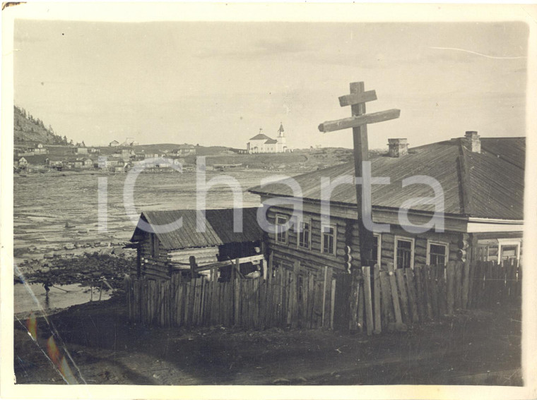 1935 KANDALAKSHA (Ex URSS) Veduta con abitazioni tradizionali - Foto 20x15 cm