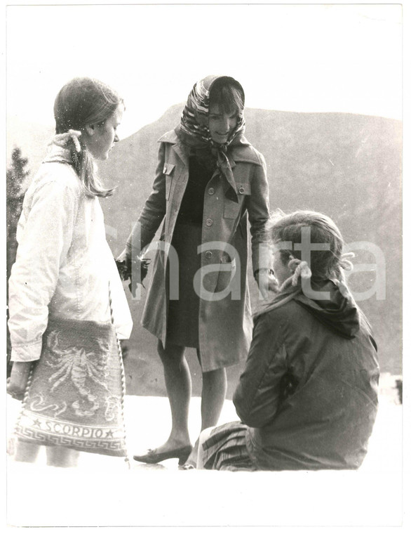 1970 ca USA Jacqueline KENNEDY with Caroline *Photo 18x24 cm