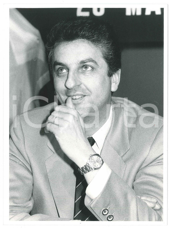 1985 ca PARTITO SOCIALISTA Ugo FINETTI Ritratto del politico PSI Foto 24x18 cm