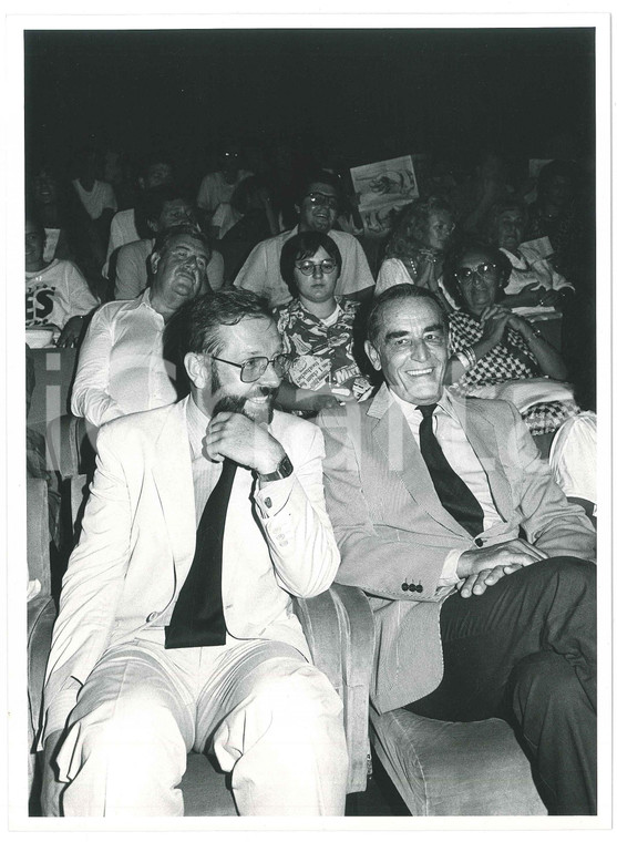1985 VENEZIA Mostra del Cinema - Krzysztof ZANUSSI Vittorio GASSMAN (2) Foto