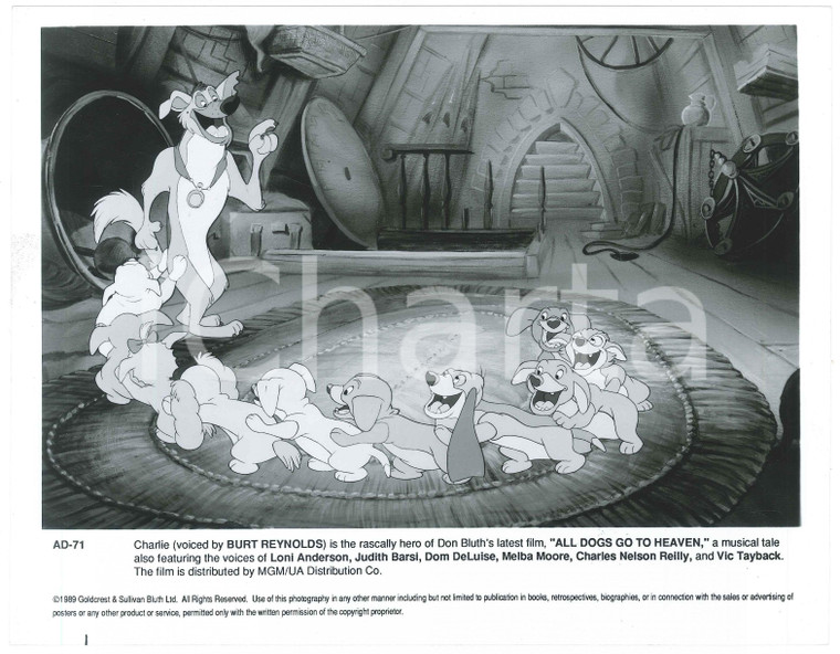 1989 CINEMA - ALL DOGS GO TO HEAVEN Movie by Don BLUTH Photo 25x20 cm (2)