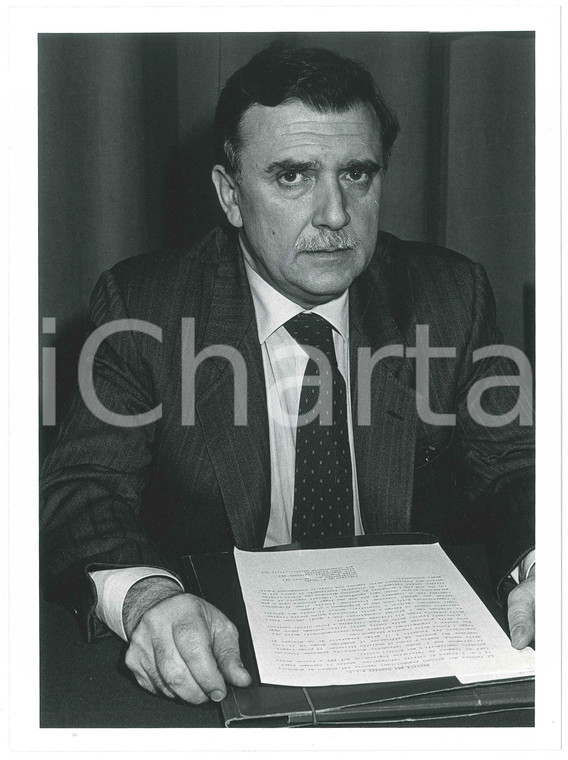 1985 ca  PLI - PARTITO LIBERALE Roberto SAVASTA Ritratto - Foto 18x24 cm