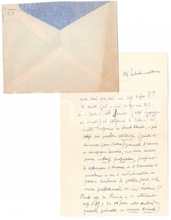 1949 MILANO Lettera senatore Enrico GONZALES a un amico - AUTOGRAFO