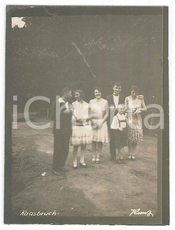 1930 BERLIN Family portrait in the woods - Photo 6x8 cm