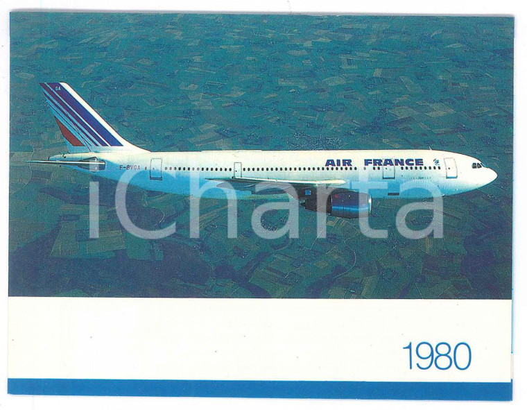 1980 AIR FRANCE - Flotte et trafic - ILLUSTRATED vintage brochure French