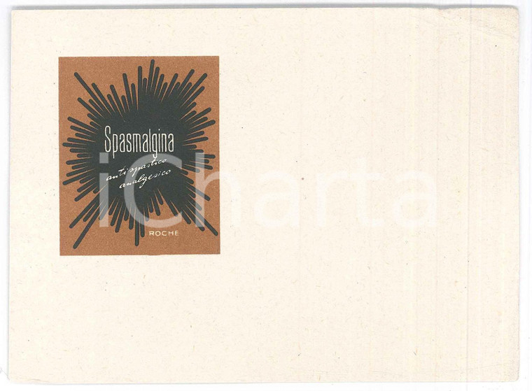 1940 ca FARMACEUTICA - ROCHE - SPASMALGINA antispastico *Carta assorbente