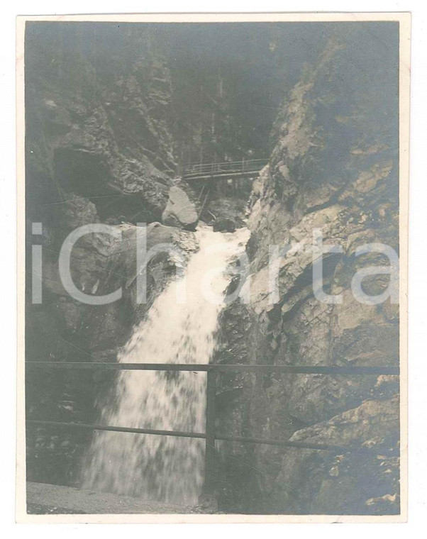 1919 Cascata di BARENTRITT (SVIZZERA) Veduta *Fotografia 8x10 cm