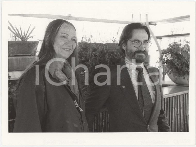 1985 ca CANNES Festival del Cinema - Renzo ROSSELLINI Geraldine PAGE (3) Foto