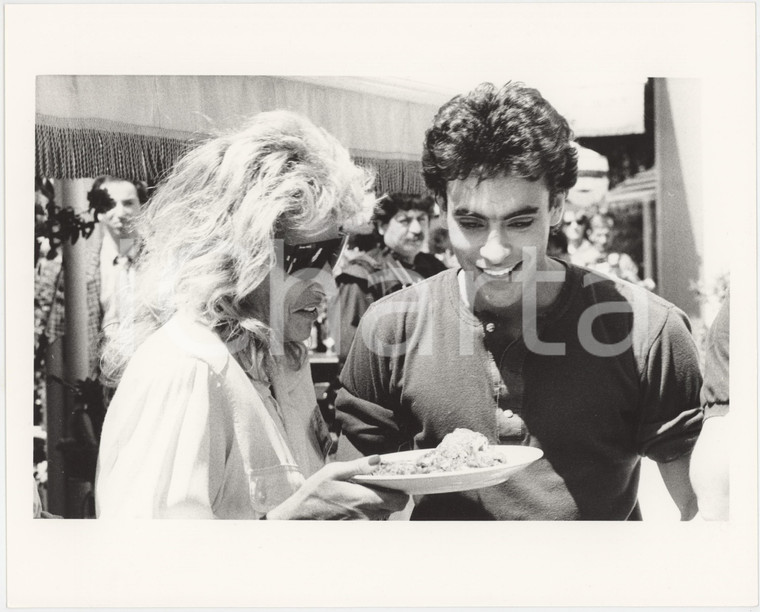 1990 ca FRANCIA - COSTUME Anthony DELON Ritratto dell'attore - Foto 25x20 cm