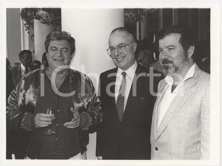 1985 ca ITALIA - CINEMA Lelio LAGORIO Menahem GOLAN Yoram GLOBUS Foto 24x18 cm