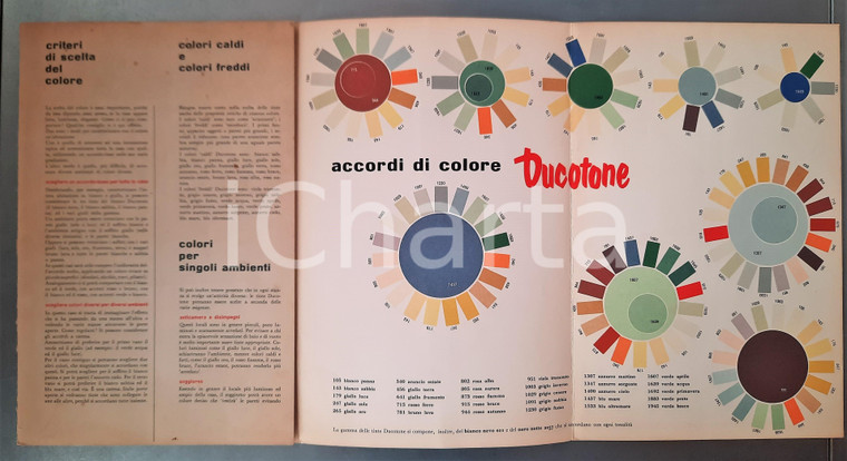 1959 MILANO Ditta MONTECATINI - DUCOTONE - Guida ai colori per la casa