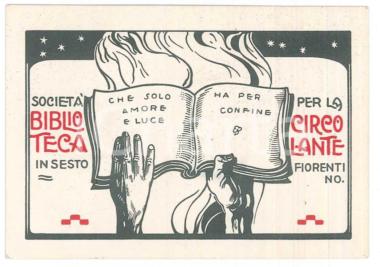 1971 SESTO FIORENTINO Società per la biblioteca circolante - Tessera 10x7 cm