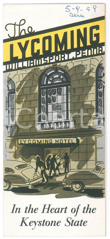 1959 TOURISM WILLIAMSPORT (PA, USA) The LYCOMING hotel *Vintage brochure