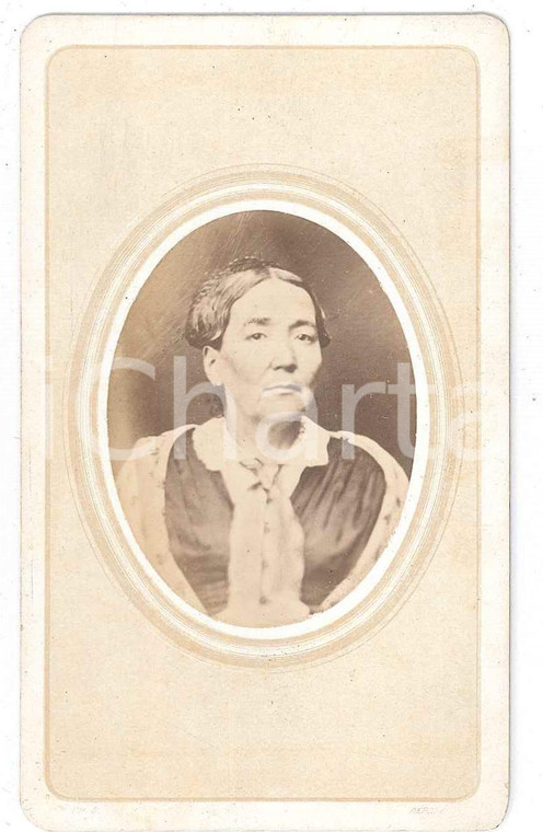 1870 ca ITALIA Ritratto di donna - Busto - Fotografia CDV