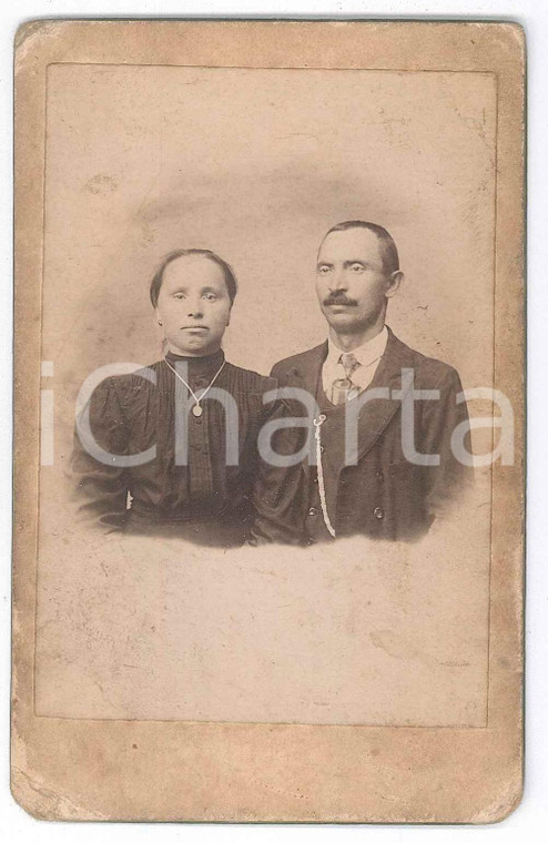 1911 VERCELLI Coniugi Domenico ROLLINO Giuseppina POMA *Foto F. CASTELLANI 8x12