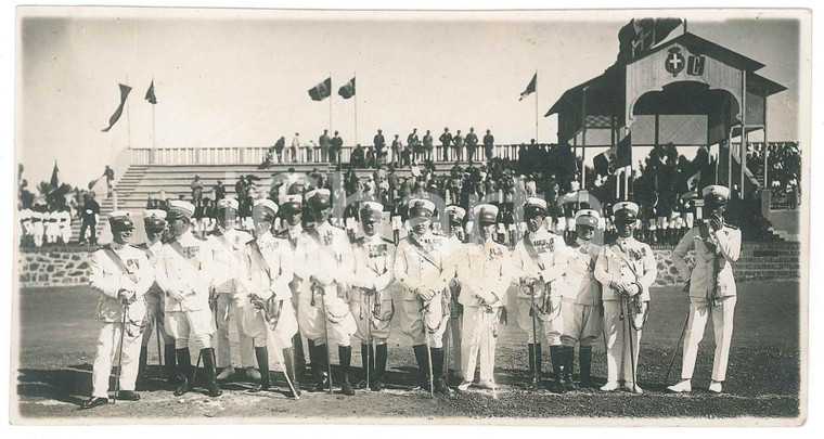 1930 ca ASMARA - ERITREA Festa dello Statuto - Ufficiali italiani - Foto 15x8 cm