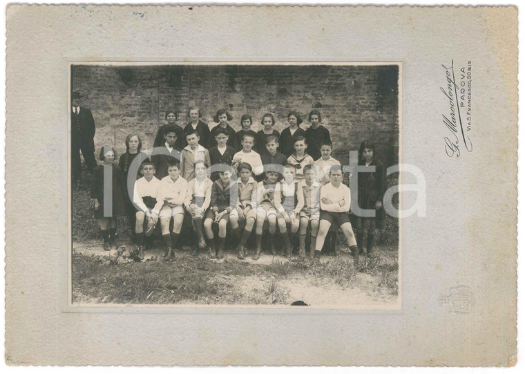 1935 ca PADOVA Foto di gruppo - Classe mista - Foto G. MARCOLONGO 24x17 cm