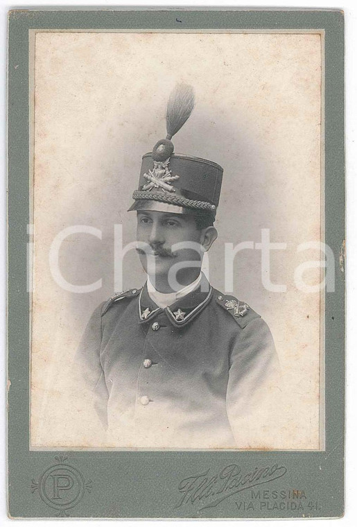 1910 REGIO ESERCITO MESSINA Ufficiale 3° Regg. ARTIGLIERIA DA COSTA *Foto PACINO