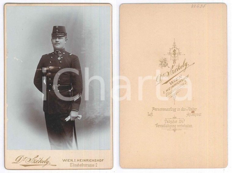 1910 ca K.U.K. ARMEE WIEN - Portrait of an officer - Photo SZEKELY 11x16 cm