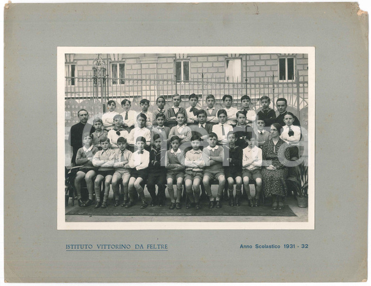 1932 GENOVA Istituto "Vittorino da Feltre" Classe maschile e insegnanti *Foto 2