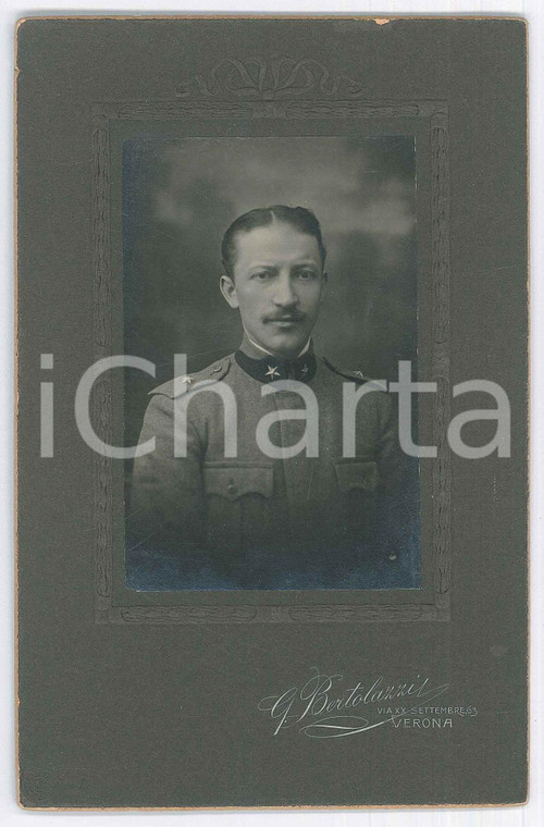 1910 ca REGIO ESERCITO - VERONA - Ritratto di ufficiale (2) Foto G. BERTOLAZZI