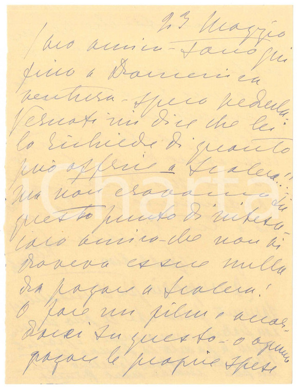 1950 ca Emma GRAMATICA e le spese degli avvocati *Lettera AUTOGRAFA