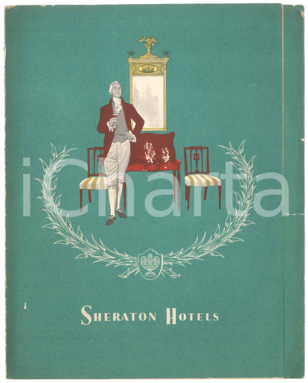 1956 SHERATON HOTELS - Town Room Dinner - VINTAGE menu