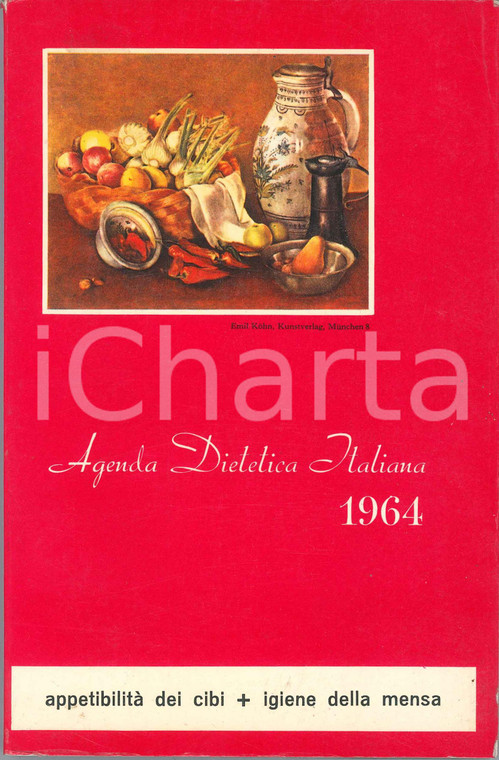 1964 Agenda dietetica italiana - Illustrazioni di Giovanni MOSCA Ed. G.E.R.M.I.