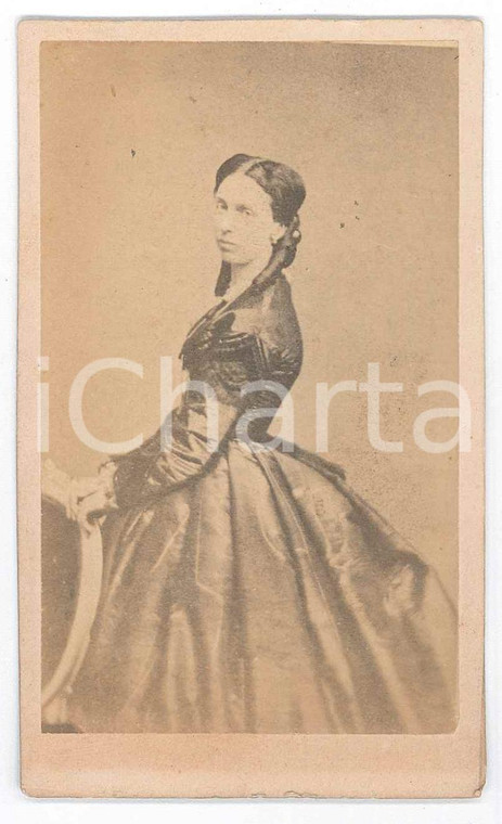 1870 ca NOBILTA' ITALIA Giovane donna di profilo - Ritratto *Foto CDV