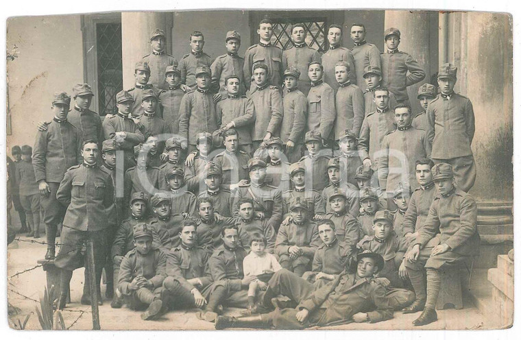 1915 ca REGIO ESERCITO Giovani allievi ufficiali - Foto di gruppo 14x9 cm