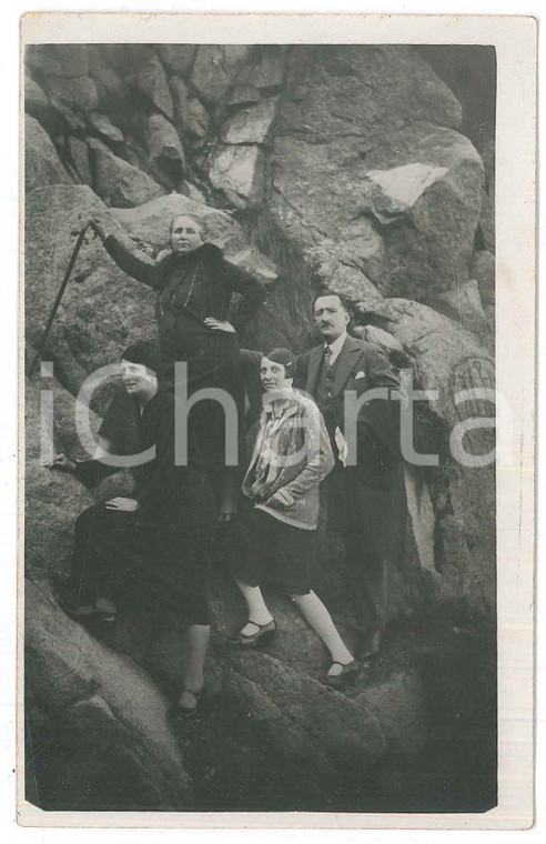 1927 SAN GIOVANNI D'ANDORNO (BI) Gruppo di escursionisti - Foto 9x14 cm