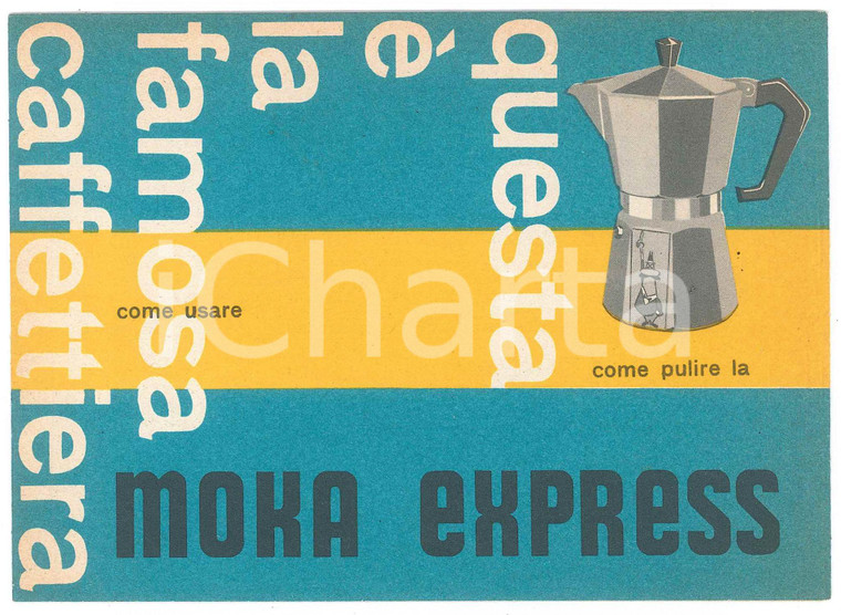 1970 ca Ditta BIALETTI - Come pulire la caffettiera moka express *Pieghevole