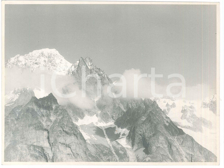 1965 ca MONTE BIANCO visto da Chamonix  - Foto 23x17 cm