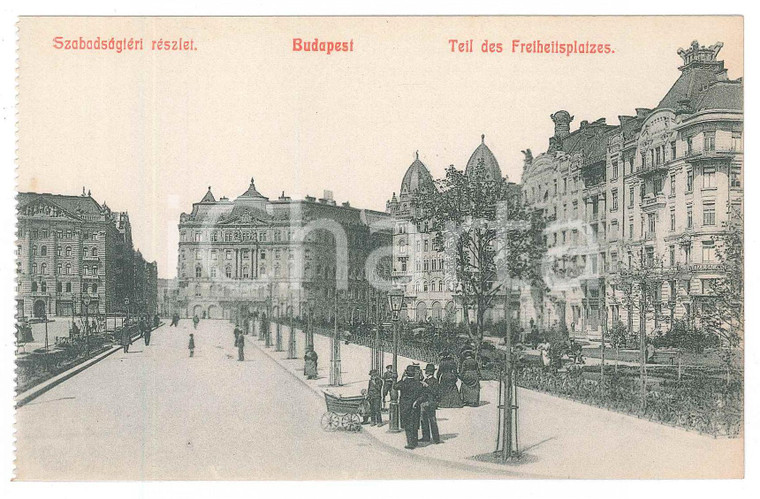 1910 ca BUDAPEST Szabadság tér - Liberty Square - Postcard FP NV