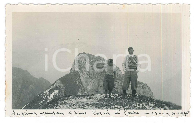 1935 ca VALMADRERA Corni di Canzo - Prima escursione di Lino - Foto 11x7 cm