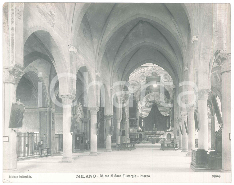 1920 ca MILANO Chiesa di Sant'Eustorgio - Foto seriale 10546 - 24x19 cm