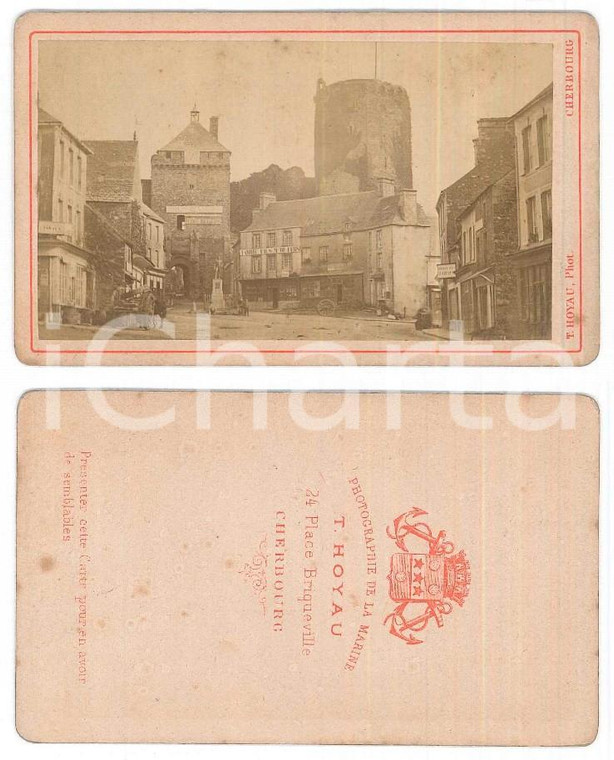 1880 ca CHERBOURG (F) Veduta del centro *Fotografia ANIMATA T. HOYAU