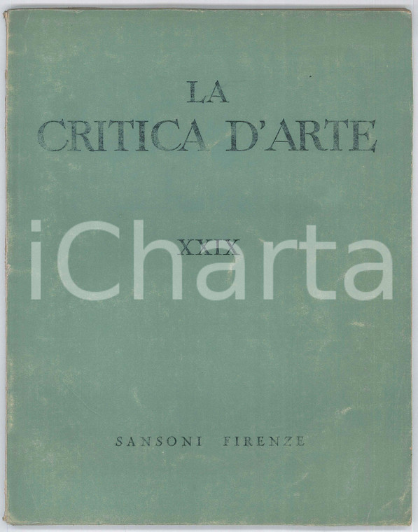 1949 LA CRITICA D'ARTE  Lapo Donato e Goro - Domenico Mancini *Rivista