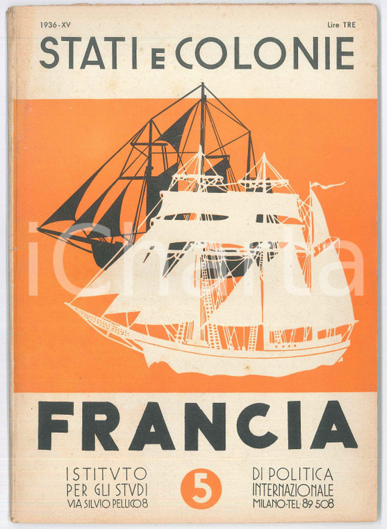 1936 STATI E COLONIE - FRANCIA - Rivista n° 5 - 40 pp.