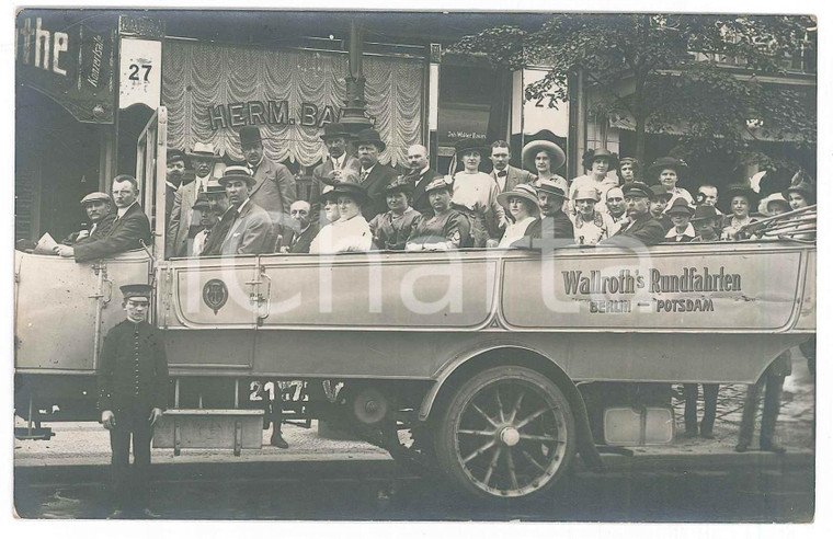1914 TOURISM - BERLIN - WALLROTH'S Rundfahrten - Passengers - Photo 14x9 cm