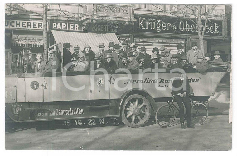 1922 TOURISM - BERLIN - BEROLINA Rundfahrten - Passengers - Photo 14x9 cm