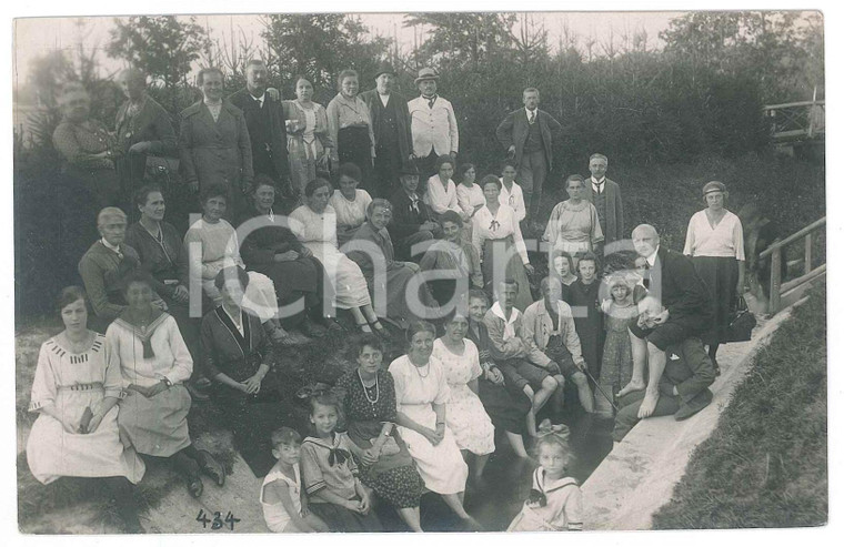 1921 BAD WÖRISHOFEN (D) Gruppo di famiglia in campagna - Foto 14x9 cm