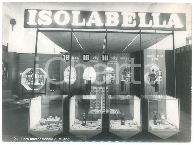 1963 - XLI FIERA DI MILANO Stand Amaro ISOLABELLA 18 Baby - Foto 24x18 cm