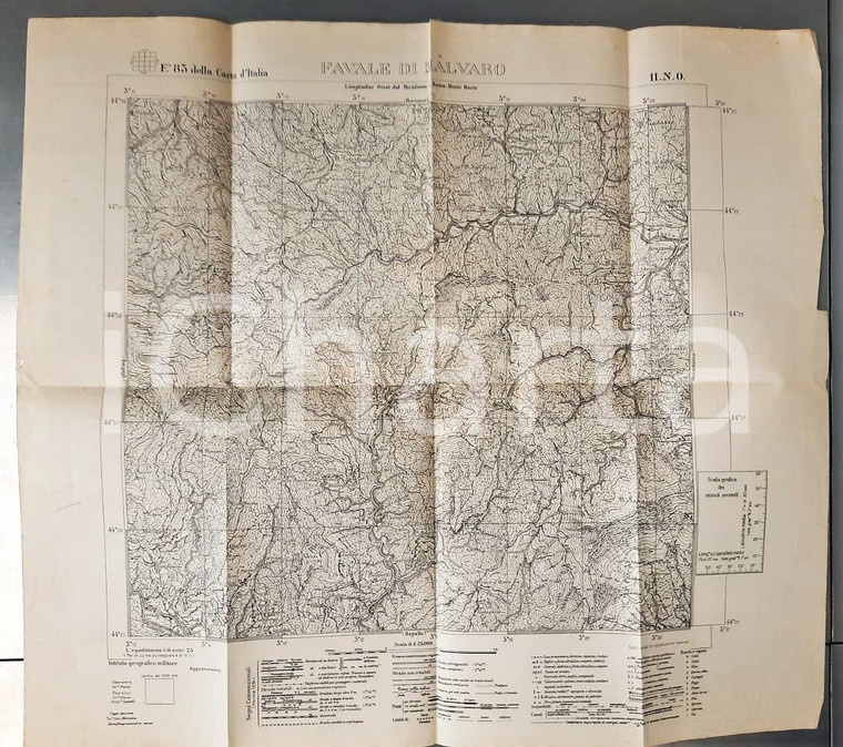 1910 ca Istituto Geografico Militare CARTA D'ITALIA - FAVALE DI MALVARO *Mappa