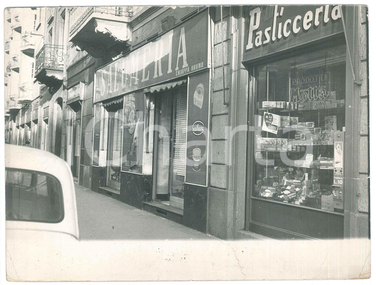 1969 MILANO (?) Salumeria Bruno CHIAPPA Pasticceria prodotti MOTTA Foto 24x18 cm