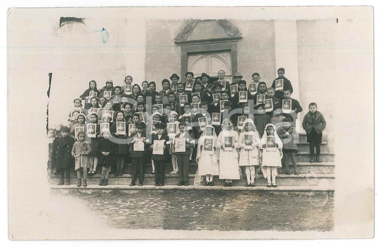 1920 ca COSTUME ITALIA Prima Comunione - Gruppo di bambini *Foto 14x9 (2)