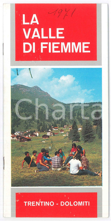 1971 TURISMO - TRENTINO - DOLOMITI - VAL DI FIEMME *Brochure illustrata